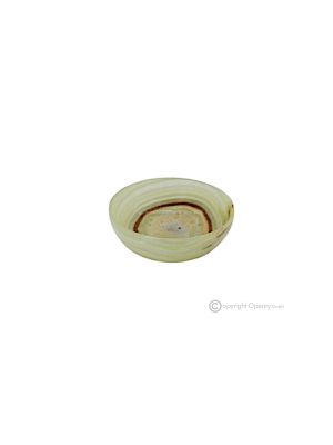 Bol, marbre onyx vert, centre de table fabriqué à la main en Italie, pierre naturelle.