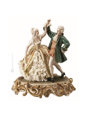 MINUET Statuette figurine en porcelaine de Capodimonte faite à la main en Italie