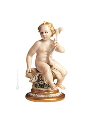 CHERUBINO Capodimonte figurine en porcelaine statuette faite à la main en Italie