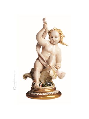 CHERUBINO Capodimonte figurine en porcelaine statuette faite à la main en Italie