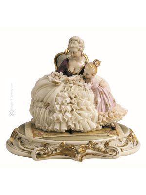 STORYTALE TIME Statuette figurine en porcelaine de Capodimonte faite à la main en Italie