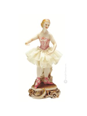 SISSY DANCER Statue Figurine en porcelaine de Capodimonte faite à la main en Italie