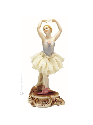 DANCER ANNETTE Statuette figurine en porcelaine de Capodimonte faite à la main en Italie