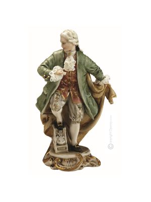 Statuette figurine en porcelaine GALANT Capodimonte faite à la main en Italie