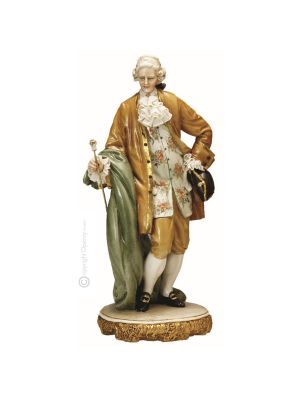 Statuette figurine en porcelaine GALANT Capodimonte faite à la main en Italie