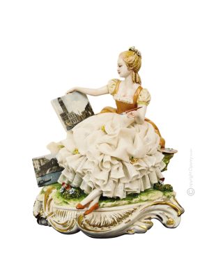 PEINTURE EXTÉRIEURE Statue Figurine en porcelaine de Capodimonte faite à la main en Italie