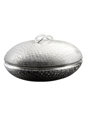 MARADI Pièce maîtresse Bol Ornement Métaux Nobles Plaqué Argent Fait à la Main Fabriqué en Italie