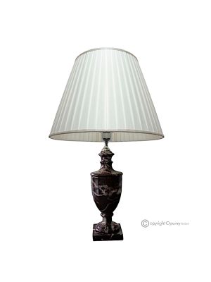 LAMPE en marbre rouge Levanto, abat-jour en pierre naturelle authentique, élément décoratif de luxe.