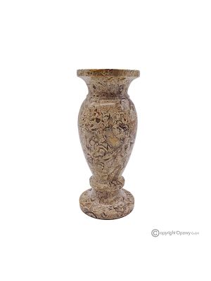 VASE, amphore en authentique pierre fossile, fait main, design élégant et raffiné.