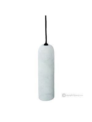 LAMPE Suspension en marbre statuaire, réalisée avec de la pierre naturelle, pure et authentique.