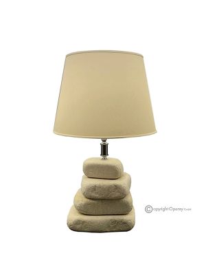 LAMPE en pierre de marbre, abat-jour en pierre naturelle authentique, design moderne, fait main.