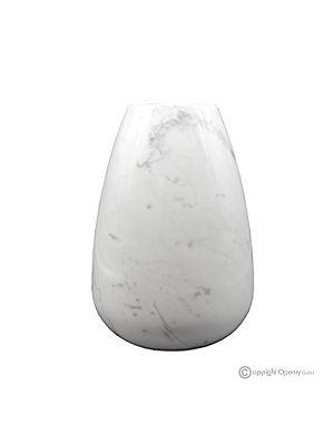VASE en marbre blanc de Carrare, pierre naturelle précieuse, fabriqué à la main, décoratif.