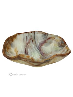 CENTRE DE TABLE en onyx vert, pierre naturelle authentique, décoration de luxe fabriquée à la main.