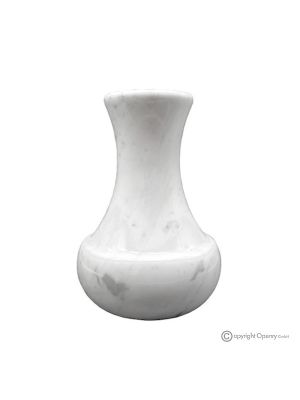 VASE en marbre blanc de Carrare, pierre naturelle précieuse, fabriquée à la main, ornementale.