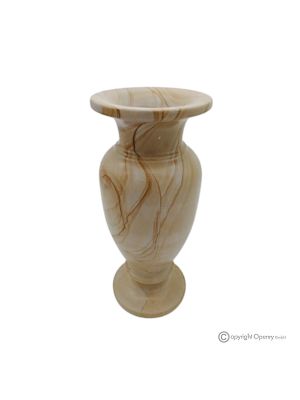 VASE, amphore en marbre Teck authentique, fait main, design élégant et raffiné.