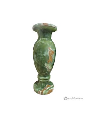 VASE, amphore en marbre onyx vert, pierre naturelle authentique, fait main, décoratif.