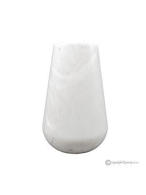 VASE en marbre blanc de Carrare, pierre naturelle de haute qualité, fabrication artisanale.