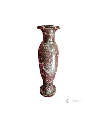 VASE, amphore en marbre rouge Levanto, véritable pierre, fait à la main, design élégant et classique.