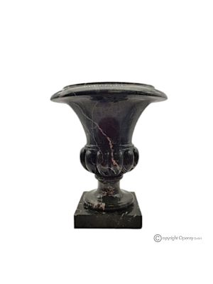 VASE Médicis en marbre vert, pierre naturelle de qualité, fait main, design élégant.