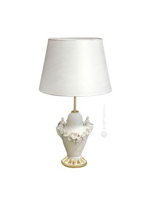  POTICA LAMP Lampe de table en porcelaine de Capodimonte Made in Italy