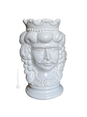 TÊTE MÂLE BRUN Cachepot et décoration de table artistique en céramique