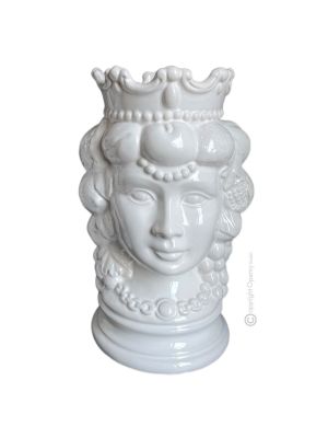 TÊTE BRUN FEMME Cachepot et décoration de table artistique en céramique