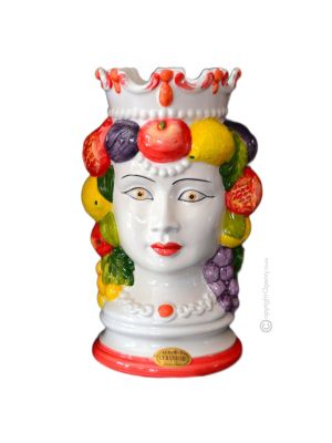 TÊTE BRUN FEMME Cachepot et décoration de table artistique en céramique