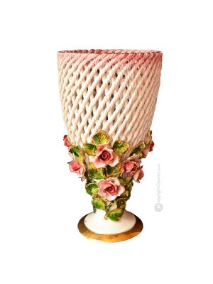 Décoration de centre de table artistique en céramique de style baroque, couleur or 24 carats 