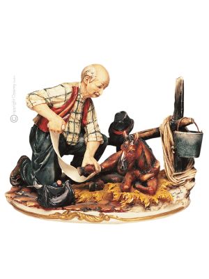 VÉTÉRINAIRE Figurine en porcelaine Capodimonte faite à la main Fabriqué en Italie