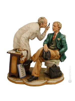 Statue OCULISTE figurine en porcelaine de Capodimonte faite à la main Made in Italy