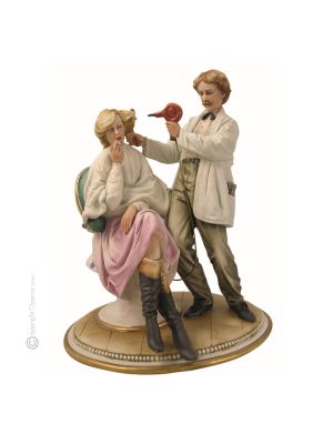 COIFFEUR Figurine en porcelaine de Capodimonte faite à la main Fabriqué en Italie