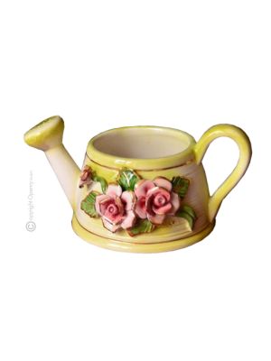 ARROSOIR Décoration de table centre de table artistique en céramique style baroque couleur or 24 carats cristaux Swarovski