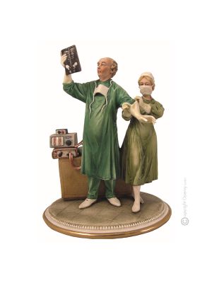 Chirurgien Figurine Statue Capodimonte Figurine en Porcelaine Faite à la Main Fabriqué en Italie
