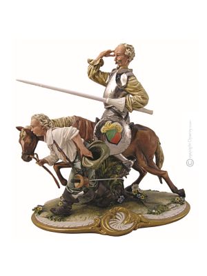 DON QUICHOTTE DE MANCHA Capodimonte figurine en porcelaine faite à la main Made in Italy