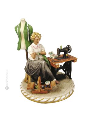 HOMME AVEC MANNEQUIN Figurine en porcelaine de Capodimonte faite à la main Fabriqué en Italie