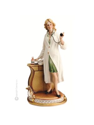 DOCTEUR Figurine en porcelaine Capodimonte faite à la main Fabriqué en Italie
