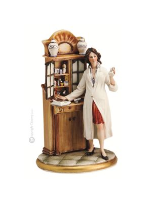 PHARMACIEN Figurine en porcelaine Capodimonte faite à la main Fabriqué en Italie