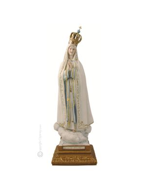 NOTRE-DAME DE FATIMA Statue figurine Capodimonte en porcelaine faite à la main en Italie