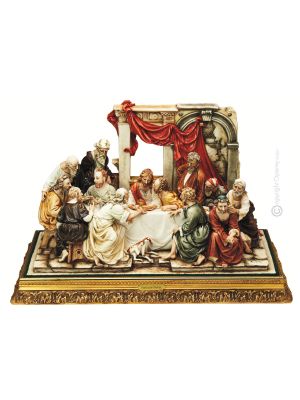 DERNIÈRE CÈNE Statuette figurine en porcelaine de Capodimonte faite à la main en Italie