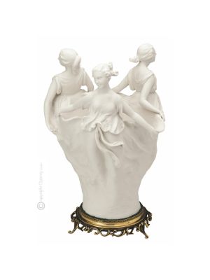 VASE MILLENIUM Figurine en porcelaine de Capodimonte faite à la main Made in Italy