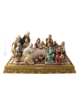 DERNIÈRE CÈNE Statuette figurine en porcelaine de Capodimonte faite à la main en Italie