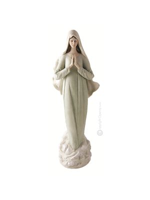 NOTRE-DAME DE MEDJUGORJE Statue figurine Capodimonte porcelaine faite à la main en Italie