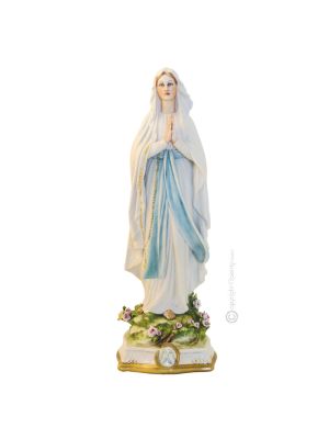 Figurine statuette en porcelaine NOTRE-DAME DE LOURDES Capodimonte faite à la main en Italie