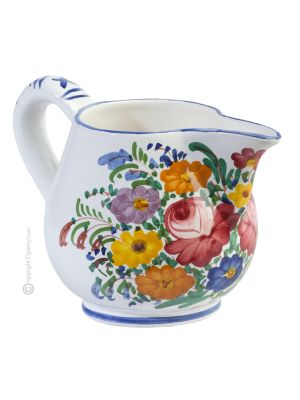 BROCCA, Carafe à décanter en céramique Castelli Fait main Authentique Abruzzes Fabriqué en Italie