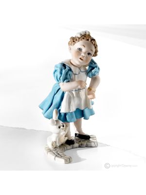 Statuette ALICE Fairytale Capodimonte, grâce et magie italienne en porcelaine.