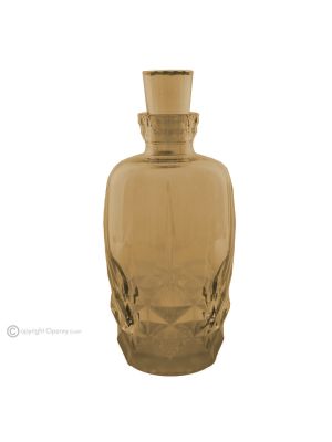 Carafe ALKIMIA, bouteille décorative moderne peinte à la main en verre de qualité supérieure.