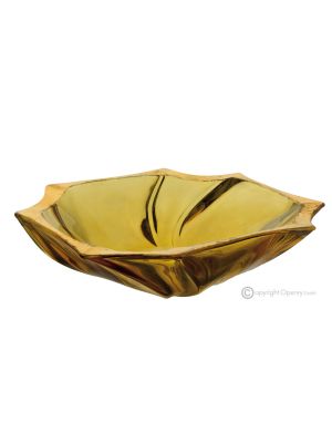 Bol CADORO, pièce maîtresse au design moderne en verre peint à la main de qualité supérieure.