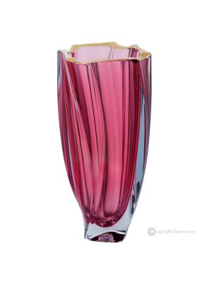 CADORO Authentique vase décoratif moderne peint à la main en verre de qualité supérieure.