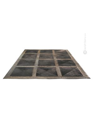 TAPIS D'AMEUBLEMENT en véritable peau de mouton rasée, fabriqué à la main Made in Italy