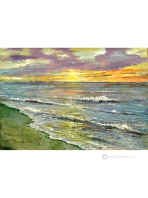 CILENTO AVEC AMOUR Peinture acrylique moderne sur toile Made in Italy 